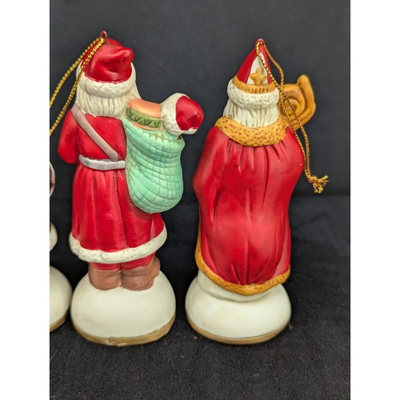 VTG Santa Collectables Santas of The World 6 pc. Hand Crafted Porcelain Set AMES - Picture 8 of 14